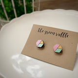Capitola Earring, Pink, Mint & Gold