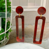 Athena Earring in Red Tortoiseshell