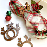 Reindeer Napkin Rings - Wood