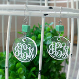 Daphne Earring, clear & green